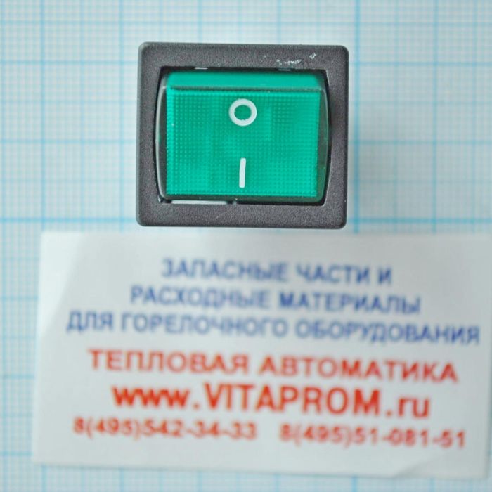 Двухпозиционный переключатель зеленого цвета Вкл./Выкл.. De Dietrich 95325027