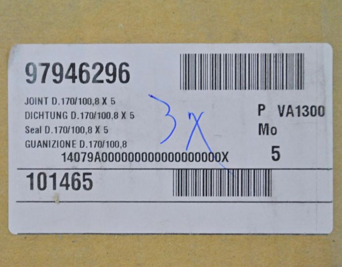 Прокладка D170/100,8х5. De Dietrich 97946296