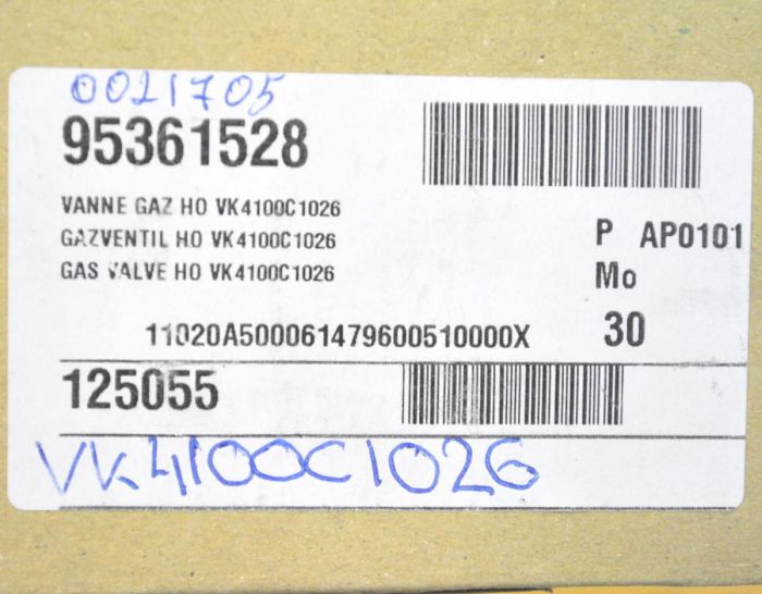 Газовый клапан VK4100C1026 - 1 ступень - 6-14 секционные котлы. De Dietrich 85024704